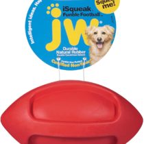 JW Isqueak Funble Football Small By Small Rugby Balloon Squealing Thick Rubber For Dogs