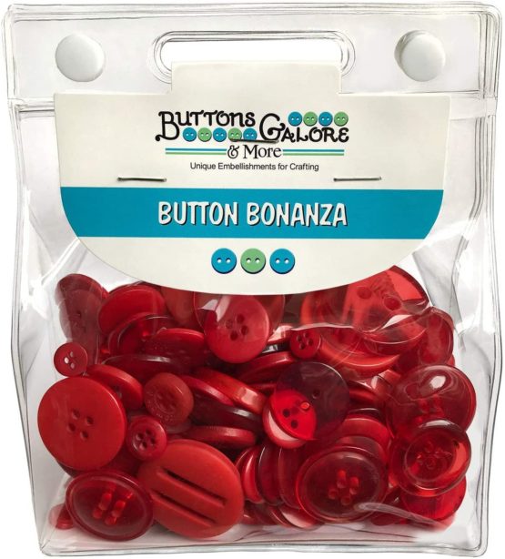 Buttons Galore Fire Engine Red, Multi-Colour, 0.6