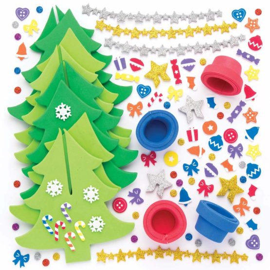 Baker Ross AR802 Felt Christmas Tree Craft Kits for Kids This Festive Season (Pack of 4), Assorted - Image 2