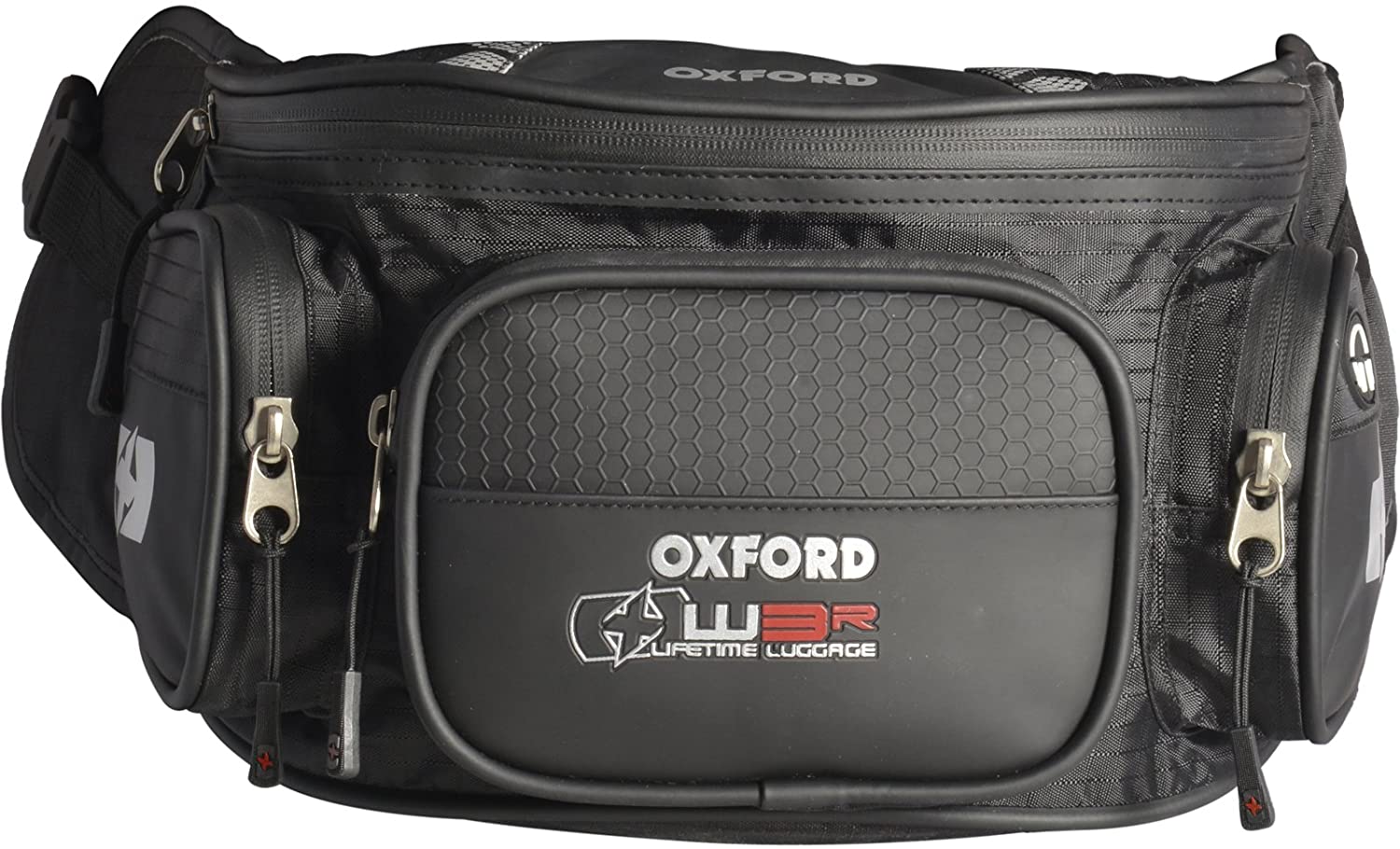 OL866 - Oxford XW3R Motorcycle Waist Bag, Black, 150mmx180mmx240mm - Image 2