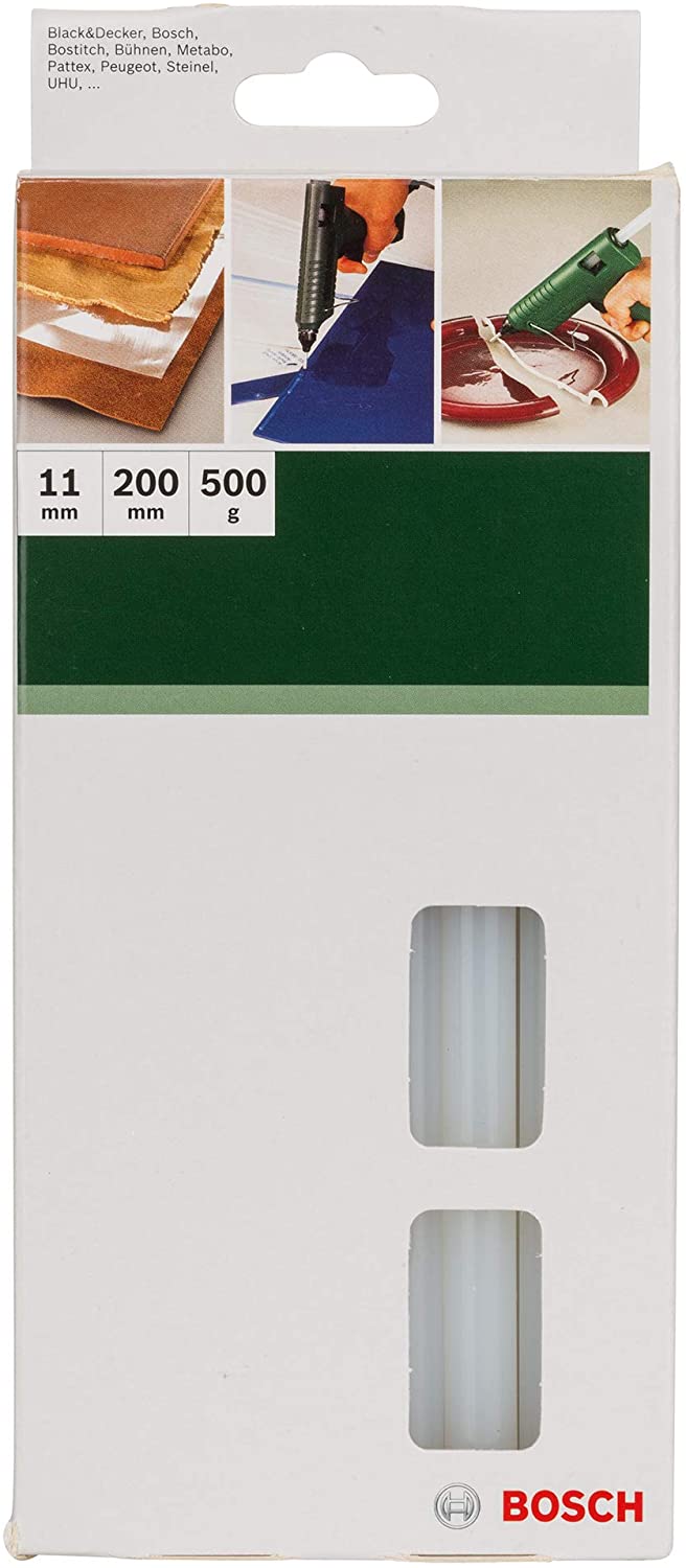 Bosch 11mm Glue Sticks Transparent (diameter 11 x 200 mm, 500g, Robust Bonding, Accessories for Glue Guns) - Image 2