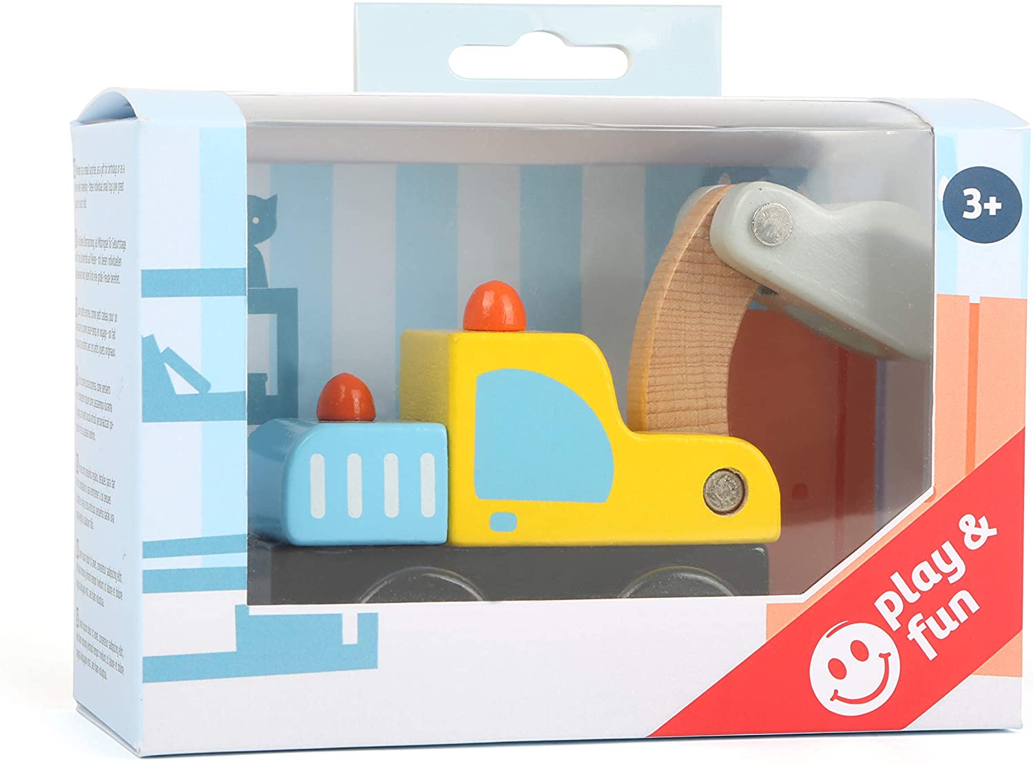 Small Foot Excavator Toy Vehicle, Multicolor - Image 2