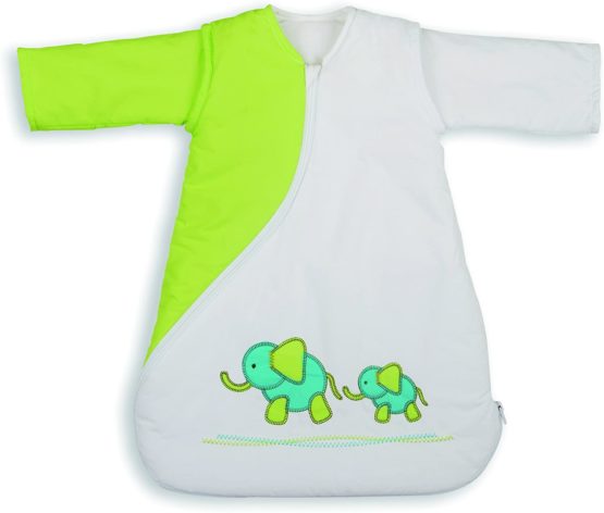 PurFlo Embroidered SleepSac 2.5 Tog (Elephant Kiwi, 0 - 3 Mths) Baby Sleeping Bag