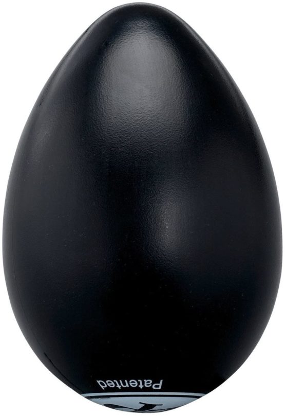 LP Latin Percussion Shaker Big Egg 3" (7,6 cm), Kunststoff schwarz, höhere Lautstärke, ideal für Live-Einsatz, LP0020BK