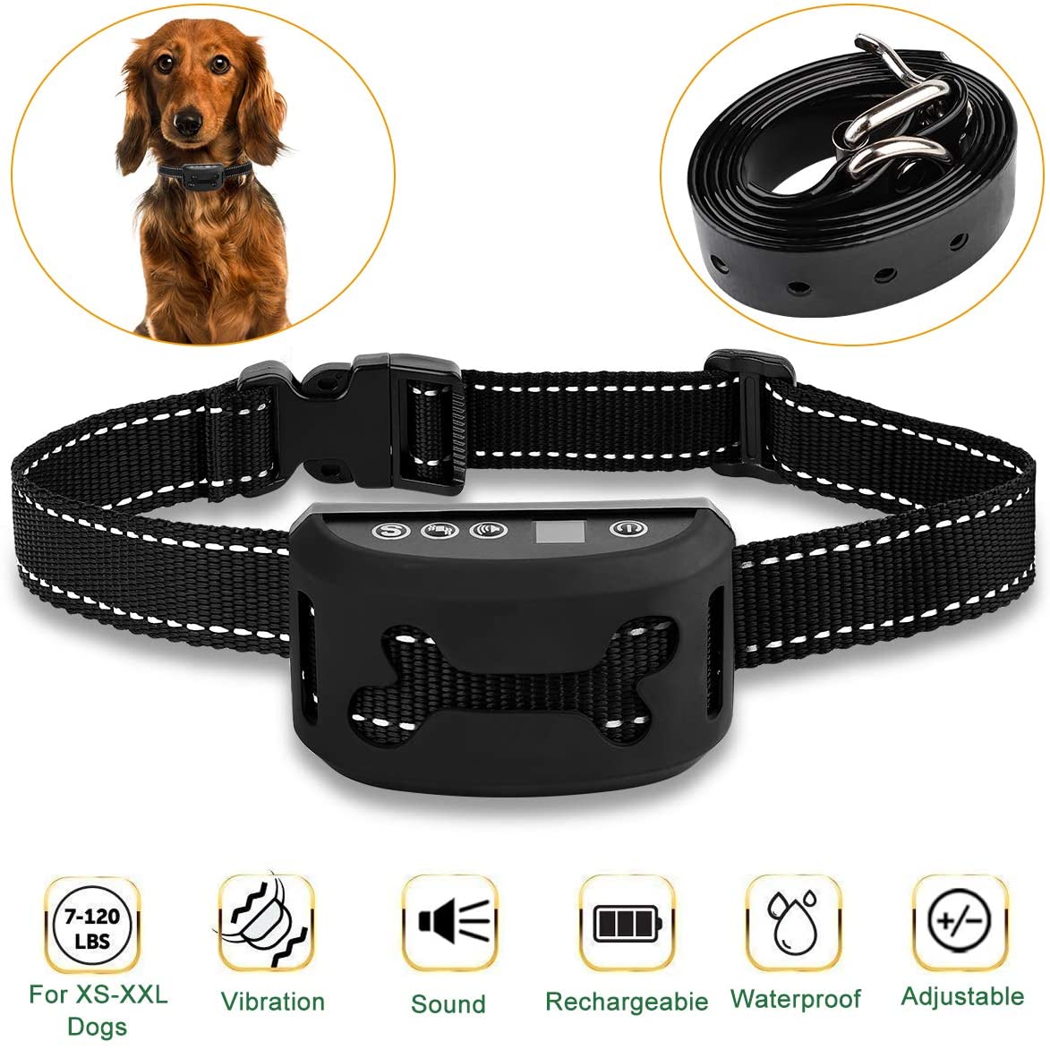 Dog Anti Bark Collar, Supernight Dog Barking Collars Stop Barking with