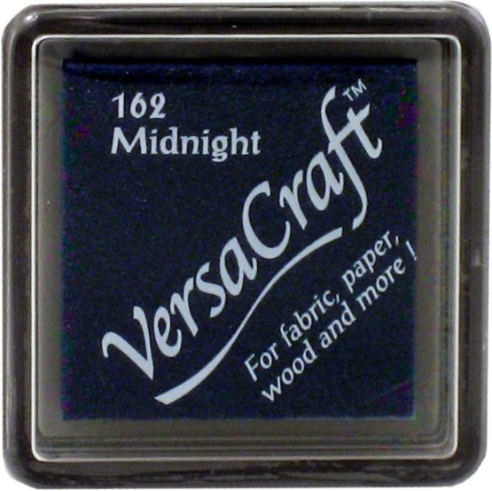 Tsukineko Versacraft vks-162 25 x 25 mm Small Fabric Cube Inkpad Midnight