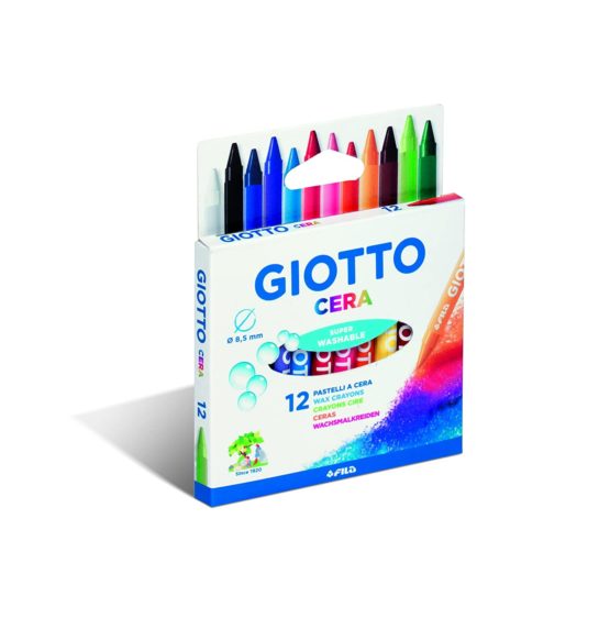GIOTTO WAX CRAYONS 12 BOX