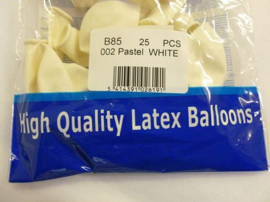 25 x 10 inch Latex White Wedding Balloons - Image 3