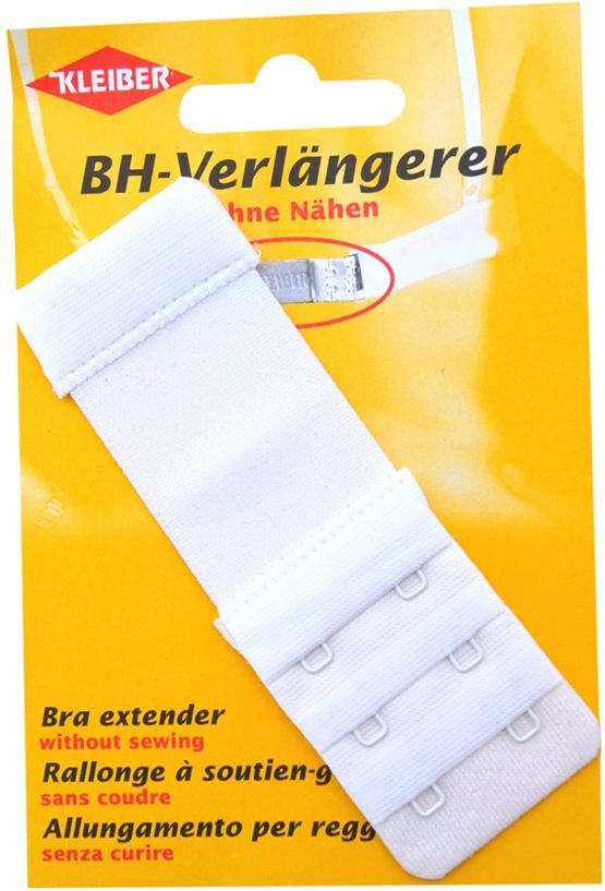 Kleiber Bra Extender up to 5cm-White-35mm-double Hook