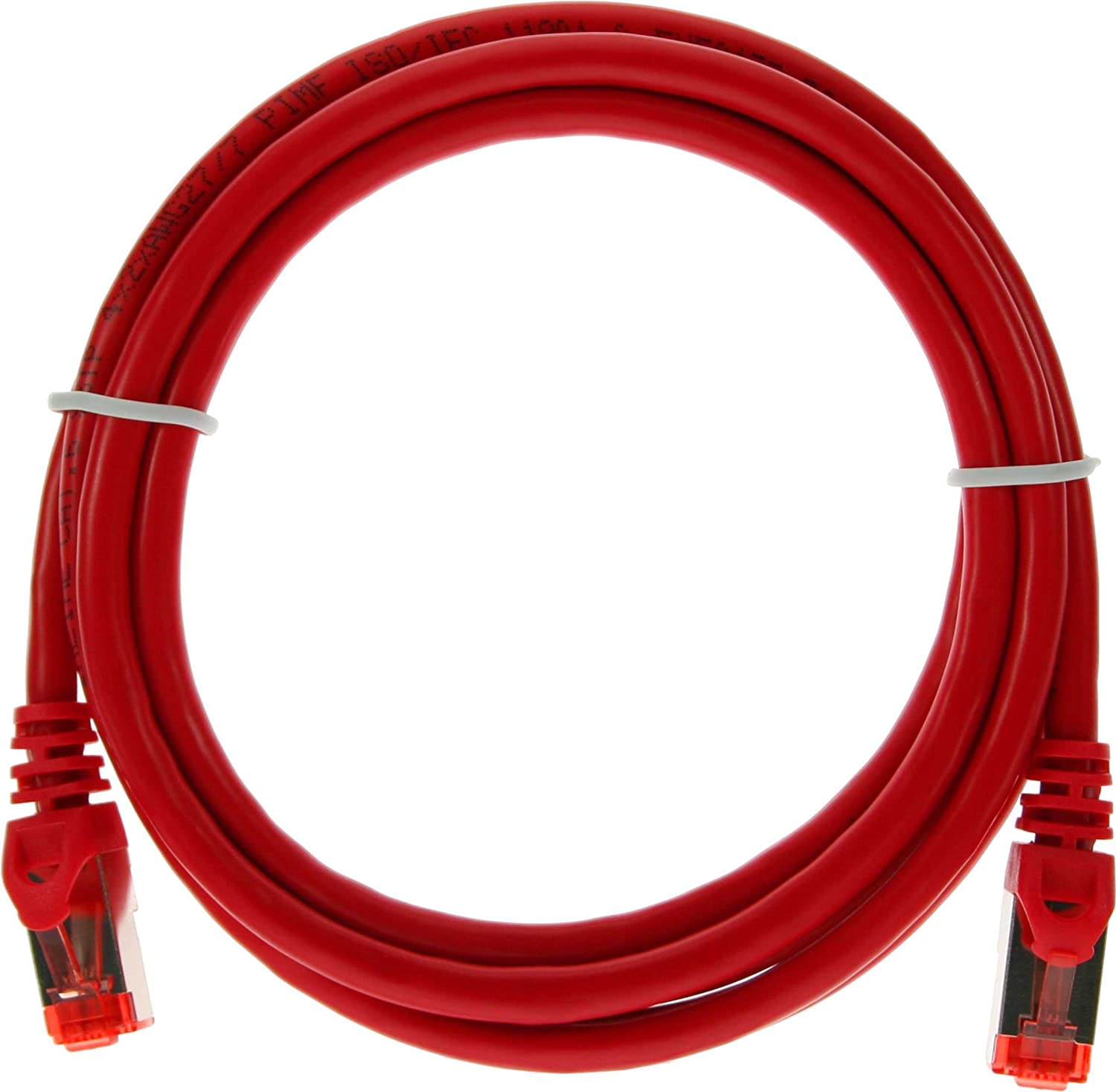InLine® 76422R S/FTP Patch Cat6 Ethernet Cable 250 MHz PVC Copper Cable - Red, Copper,Red, 0.25m - Image 2