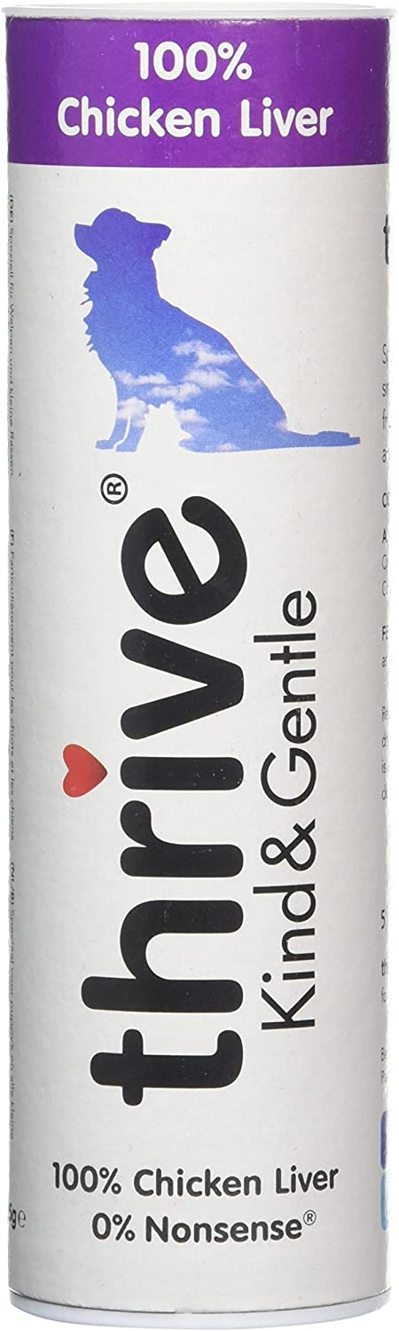 thrive Dog KIND & GENTLE 100% CHICKEN LIVER TREATS (PACK OF 4), 25 g (Pack of 4)