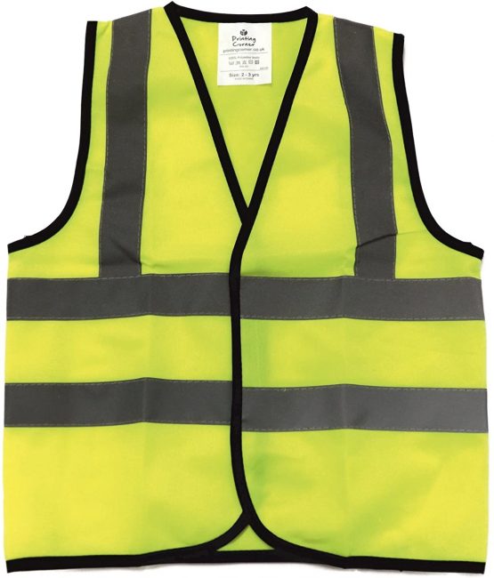 Kids High Visibility Hi Viz Safety Vest Top Hi Vis Baby Toddler Waistcoat Childrens Yellow Reflective vest (1, 4-6 Years)