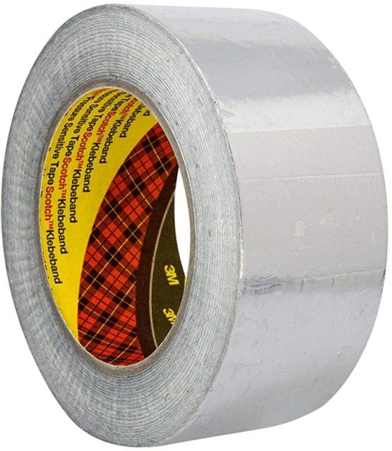 3M Aluminium Foil Tape 1436, 50 mm x 50 m, Silver
