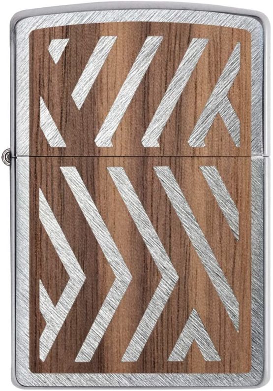 Zippo Unisex's Woodchuck Sweep, Walnut Emblem Windproof Lighter, Chrome, Regular - Image 2