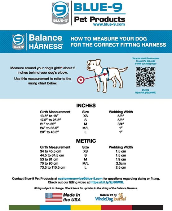 Blue-9 Balance Harness Buckle Neck, Medium, Blue - Image 3