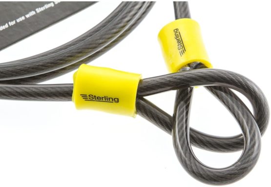 Burg-Wächter 825C 8mm x 2.5m Double Loop Vinyl Coated Multi-Stranded Braided Steel Cable with Self Coiling-Black - Image 3