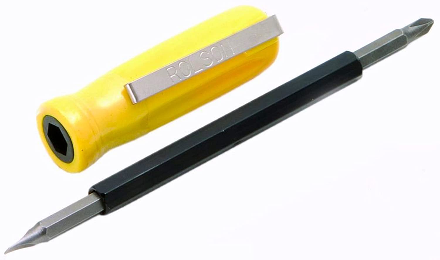 Rolson 28404 4-in-1 Pocket Screwdriver, Yellow, 1 - Pack - Image 2
