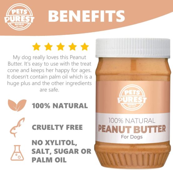 Pets Purest Dog Peanut Butter - 100% Natural Peanut Butter For Dogs & Puppy - Healthy Source of Pure Protein Treat Paste Free From Palm Oil, Wheat & Gluten. No Added Sugar, Salt or Xylitol - Image 2
