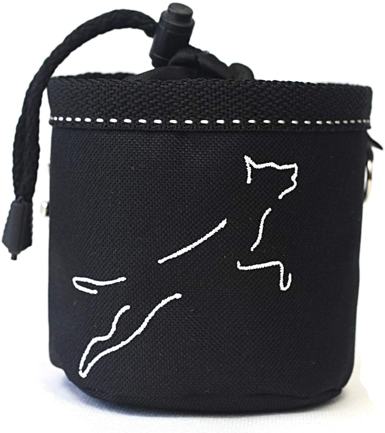 DOG TREAT BAG with a BELT/POUCH/SACHET/BAG for dogs snacks HAND MADE DOG TREAT POUCHES Puppy Training Genuine DogDirect London colourful (Black-white) C4 - Image 2