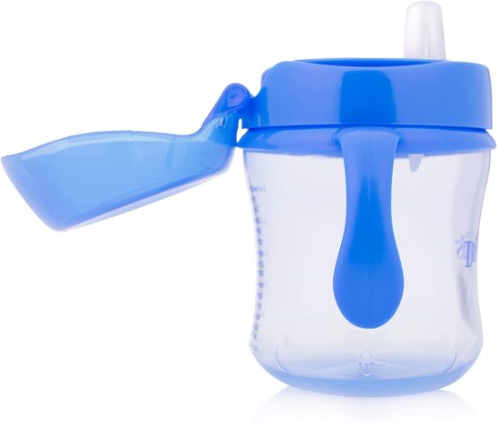 Dr Brown's Soft Spout Toddler Cup with Handles, Blue - Image 2