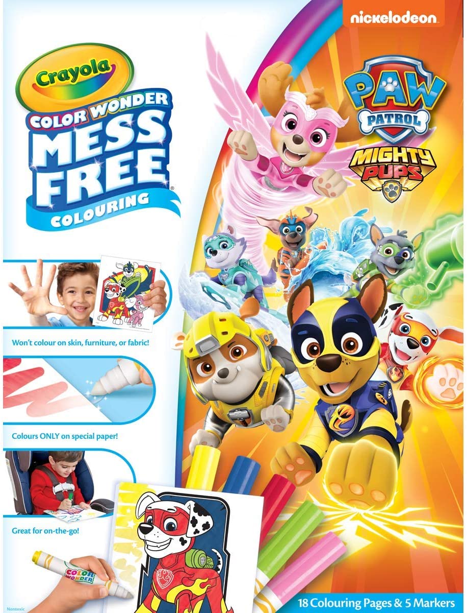 Crayola PAW Patrol Aqua Pups Color Wonder Coloring Set, Mess Free Coloring Pages for Toddlers Travel Activity, PAW Patrol Toys & Gifts