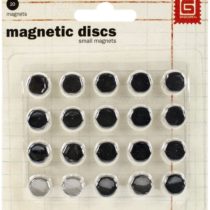 Basic Grey 0.375-inch Magnetic Discs, Pack of 20, Silver