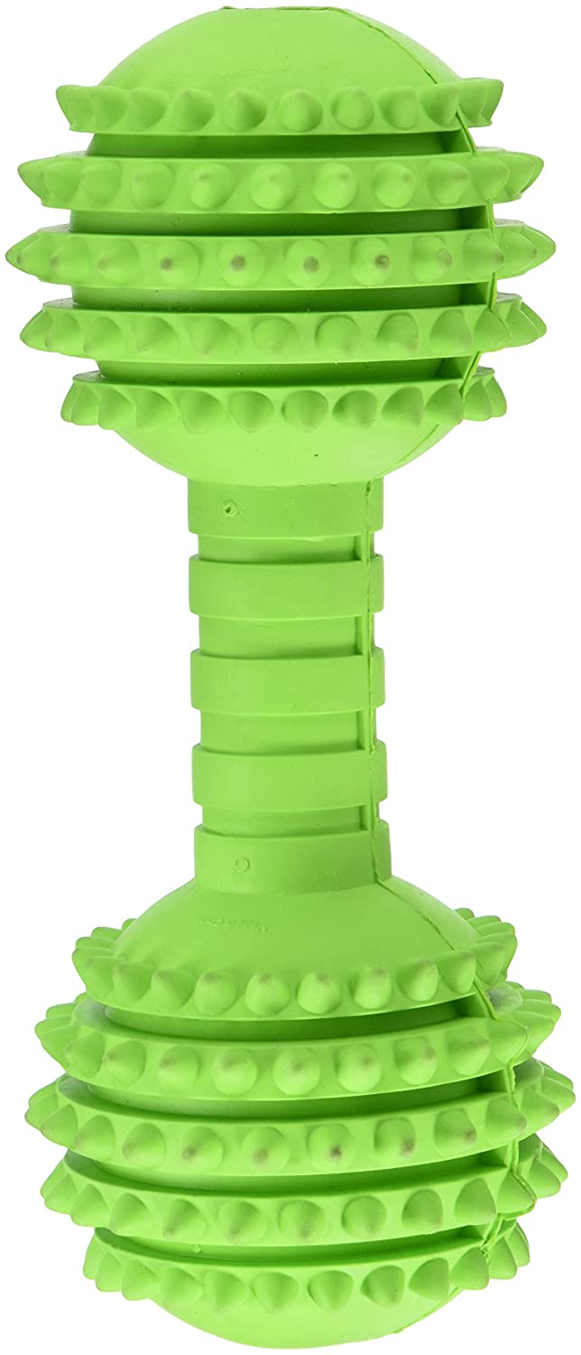 Rosewood Cyber Rubber Dumbbell Toy for Dogs, Tough, Chew-Resistant Interactive Dog Toy for Chewing Fetch and Play