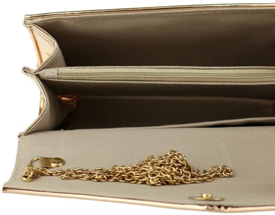 Girly HandBags Plain Glossy Clutch Bag - Image 3
