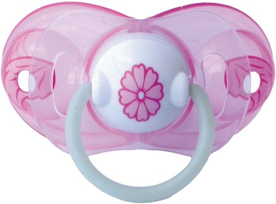 Elemed Latex Smart Pacifier, 6 Plus Months, Cherry Shape, Rose Flower - Image 2