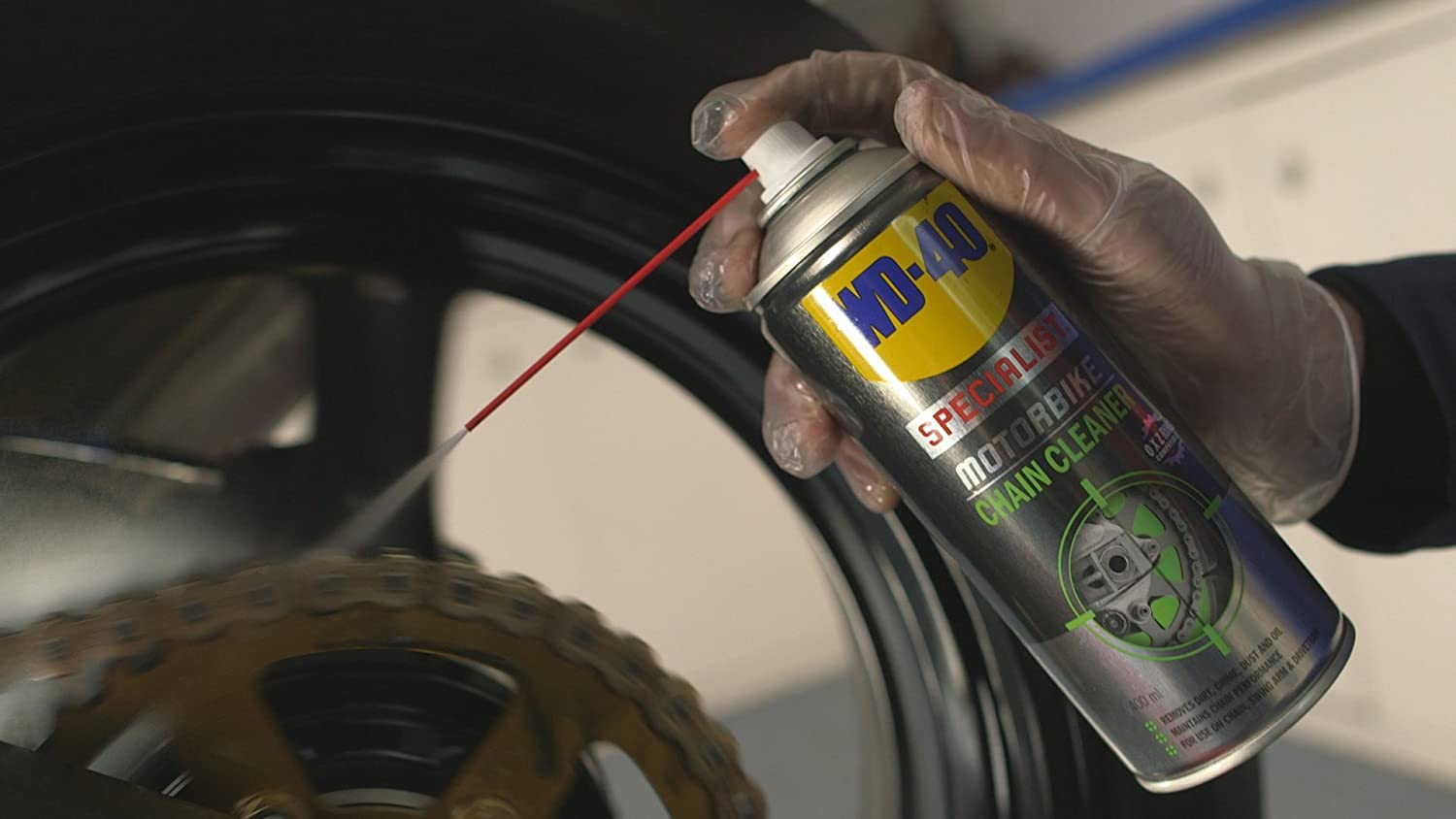 WD-40 Specialist Motorbike Chain Cleaner Spray 400ml - Cleans And Protects, Easy To Use, Total Solution, 400 ml (Pack of 1) - Image 3