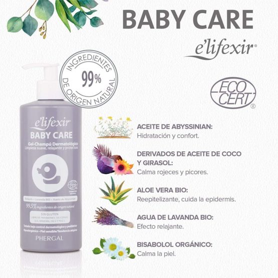 Elifexir Baby Care Gel – Champu 500 ml ECOCERT Baby - Image 4