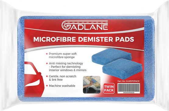 GADLANE Microfibre Absorbent Car Demist Pad Windscreen Mirrors Glass Window Micro Fibre Sponge Cleaning Fog Remover Pads (Pack Of 2) - Image 2