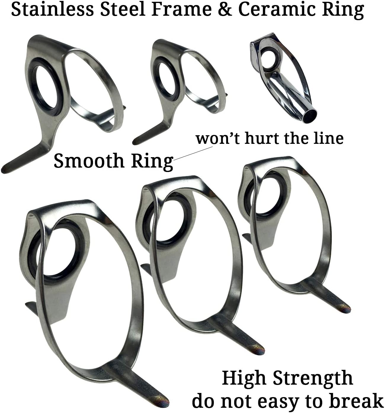 QualyQualy Saltwater Fishing Rod Eyes Tip Repair Kit Big Jigging Heavy