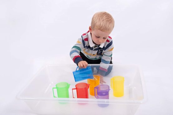 TickiT 73103 Translucent Colour Jug Set, 77 mm Dia, 6 Pieces, Translucent - Image 4