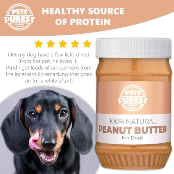 Pets Purest Dog Peanut Butter - 100% Natural Peanut Butter For Dogs & Puppy - Healthy Source of Pure Protein Treat Paste Free From Palm Oil, Wheat & Gluten. No Added Sugar, Salt or Xylitol - Image 3