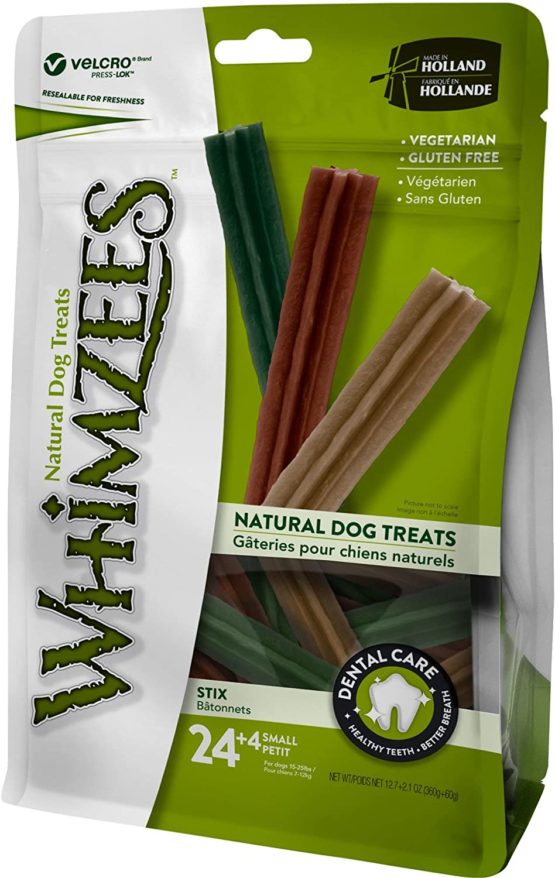 WHIMZEES Natural Dental Dog Chews Long lasting, Small Stix, 28 Pieces