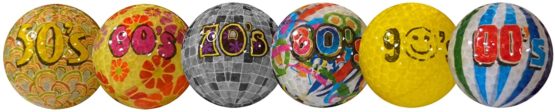 Longridge Decades Novelty Golf Balls (Pack of 6) - Mixed - Image 2