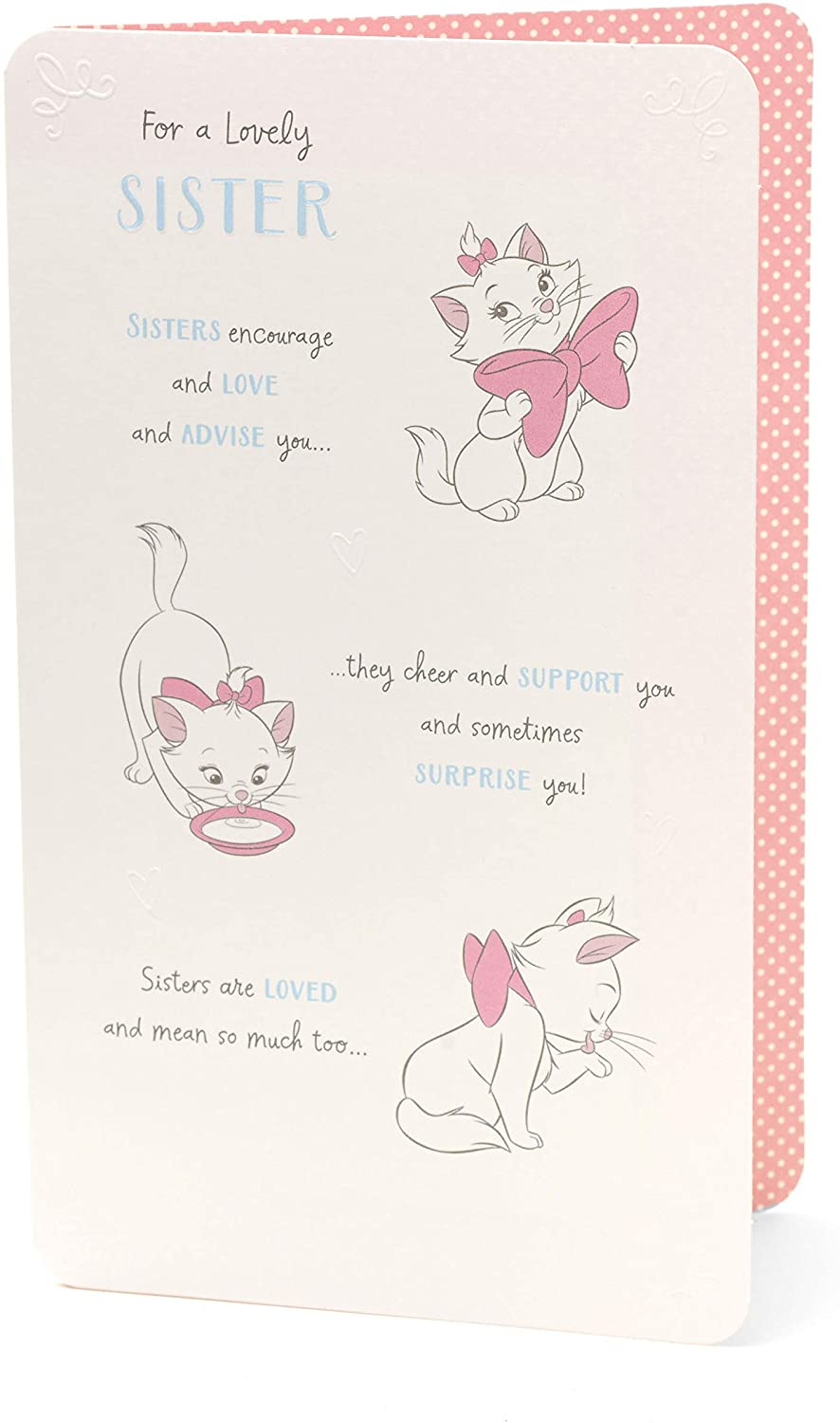 Sister Birthday Card - Birthday Card for Her - Disney Birthday Card - Aristiocats Birthday Card, Multi, 149mm x 229mm - Image 3