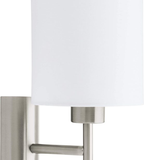 Eglo 94924 E27 Satin Nickel Fabric Wall Light PASTERI - Image 2