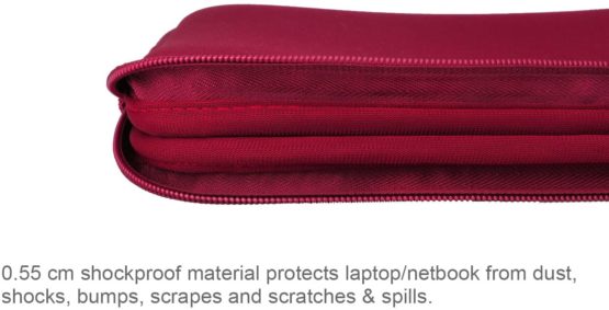 Arvok 15-15.6 Inch Laptop Sleeve Multi-Color & Size Choices Case/Water-resistant Neoprene Notebook Computer Pocket Tablet Briefcase Carrying Bag/Pouch Skin Cover For Acer/Asus/Dell/Lenovo/HP, Wine Red - Image 4