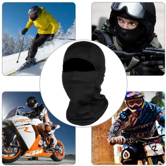 Rovtop Windproof Face Mask Breathable Full Face Mask Cover Winter Windproof Neck Warmer Wind Proof, Fit Helmet Hat for Motorcycle Cycling Skiing & Winter Sports ，Adults Universal Size (Black) - Image 4