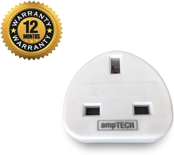 ampTECH UK to USA Plug Adaptor. 1 Pack Travel Socket Converter Adapter for US Canada Jamaica Thailand Mexico Central America & Some South American Countries Type B, 1 Pack - Image 4