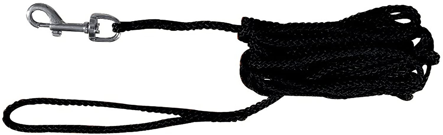 Trixie Dog Tracking Lead, Ideal for Command Training 10 M/diameter 5mm, Black, 10 m x 5 mm (Pack of 1)