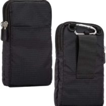 Cell Phone Belt Clip Pouch Crossbody Bag, 6.0" Mini Wrist Handbag Case Outdoor Sport Phone Cross Body Shoulder Messenger Bag Pockets with Zipper Waist Wallet Purse Holster with Locking Carabiner Hook