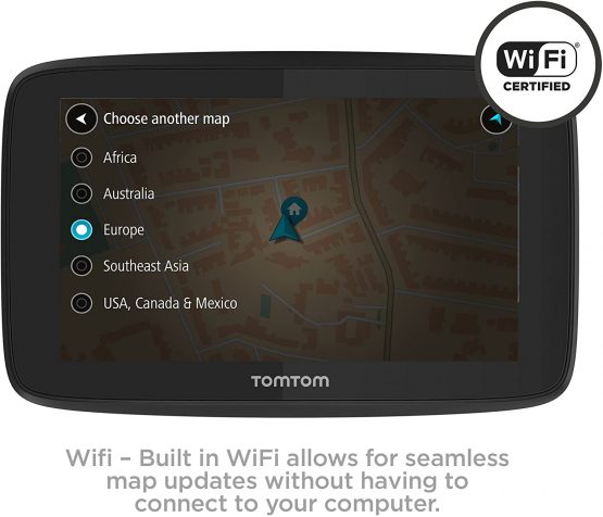TomTom Car Sat Nav GO 520, 5 Inch with Handsfree Calling, Siri, Google Now, Updates via WiFi, Lifetime Traffic via Smartphone and World Maps, Smartphone Messages, Capacitive Screen, Black, Grey - Image 2