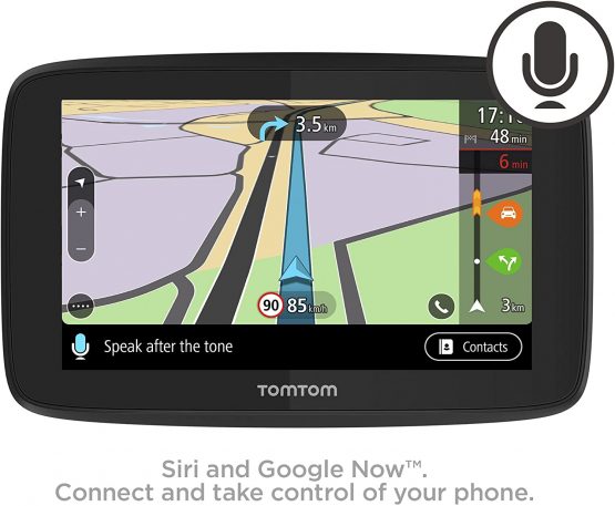 TomTom Car Sat Nav GO 520, 5 Inch with Handsfree Calling, Siri, Google Now, Updates via WiFi, Lifetime Traffic via Smartphone and World Maps, Smartphone Messages, Capacitive Screen, Black, Grey - Image 3