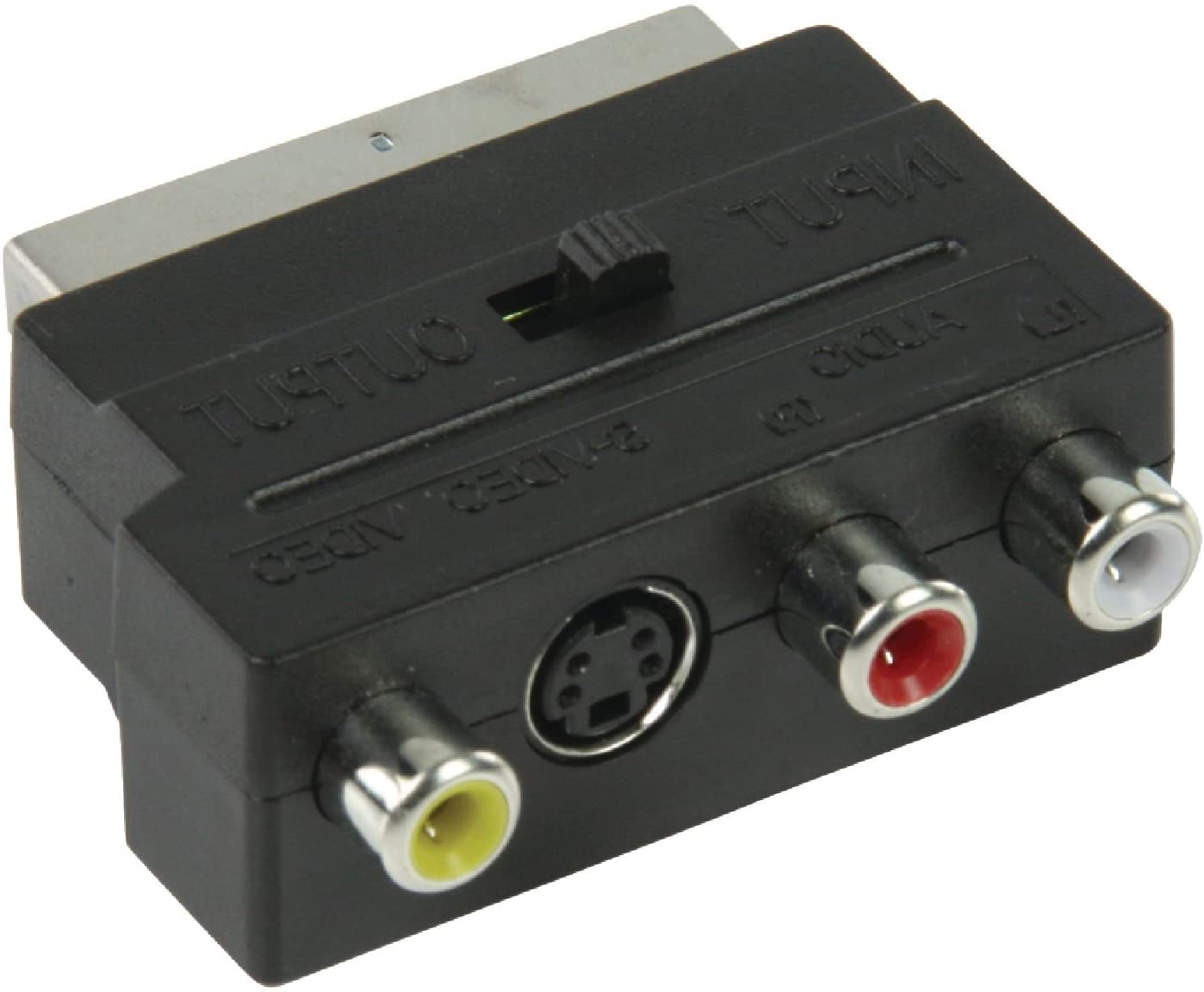 Valueline Switchable SCART Male to 3x RCA Female AV Adapter - Black - Image 2