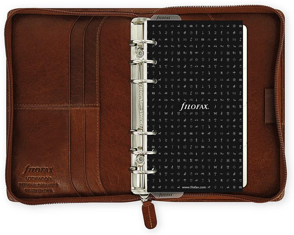 Filofax 21692 Personal Lockwood Zip, Cognac - Image 2