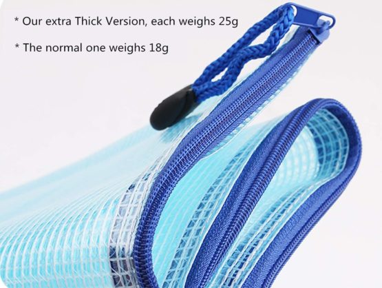 A5 Document Folder File Zipper Bags Plastic Wallets Folder Extra Thick 8PCS (A5 Zip Bag) - Image 3