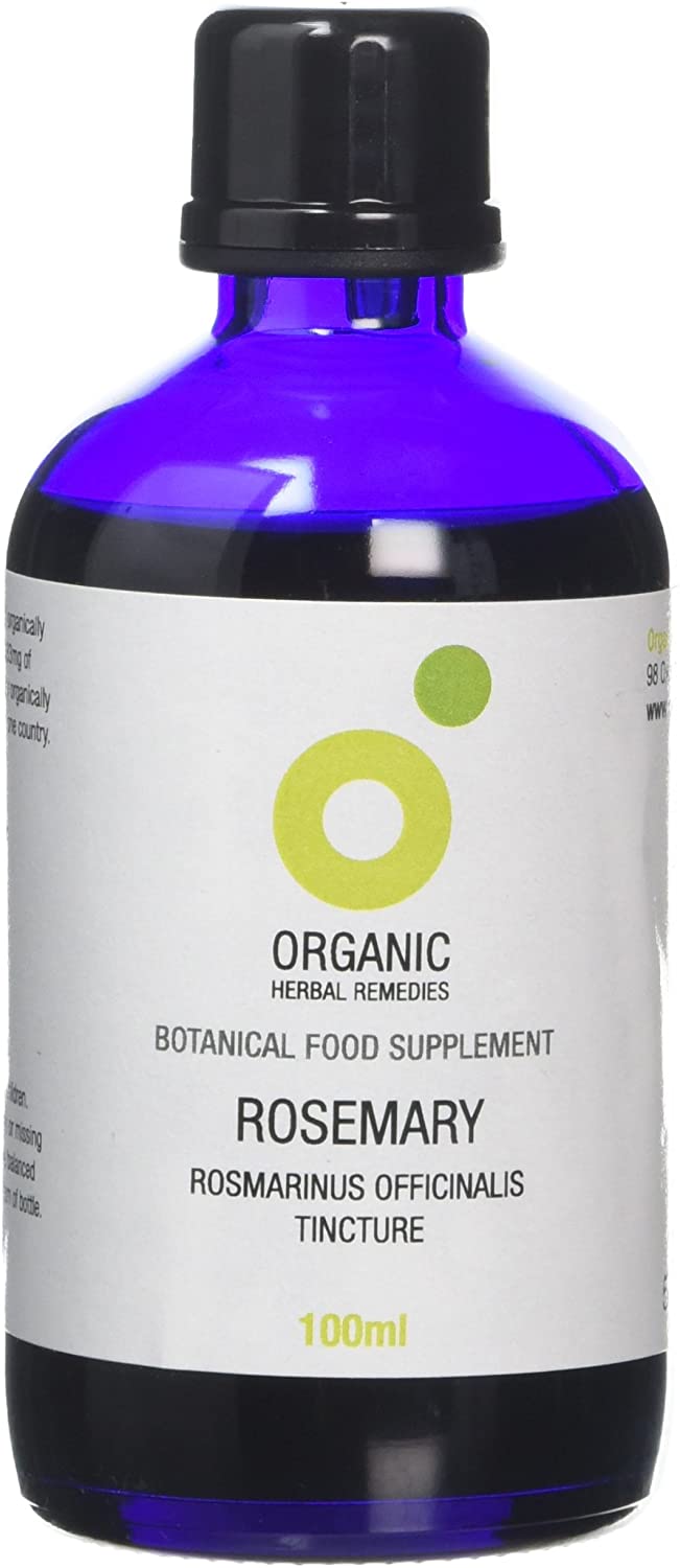 Organic Herbal Remedies 100 ml Rosemary Tincture, Brown Liquid, 100 ml (Pack of 1)